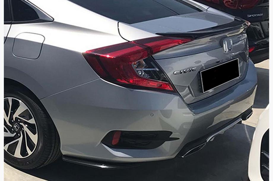 Honda Civic Sedans X 2016–2021 Aizmugurējās FLAP uzlikas DPT (spīdīgi melns) Image