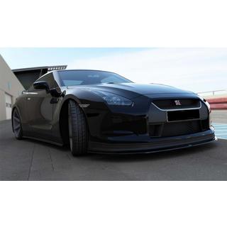 DPT priekšējā bampera lip spoilers (spīdīgi melns) Nissan GT-R 2008–2025 foto 2