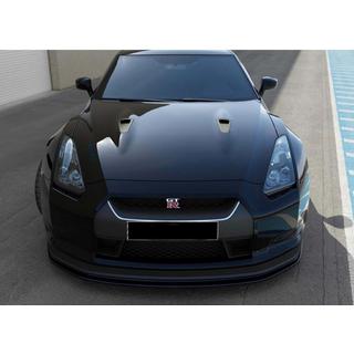 DPT priekšējā bampera lip spoilers (spīdīgi melns) Nissan GT-R 2008–2025 foto 3