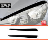 Volkswagen Golf 6 2008–2014 DPT priekšējo lukturu uzacis (2 gab., melns spīdīgs) foto 1