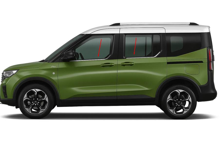 Ford Courier 2023– Logu apmales līstes Omsa Line (4 gab., nerūsējošais tērauds) Image