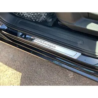 Universālas sliekšņu uzlikas Volkswagen V-1 (4 gab., nerūsējošais tērauds) foto 2