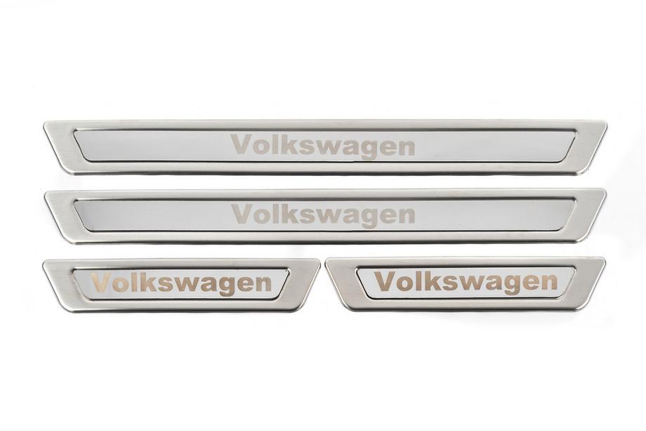 Volkswagen Universālas sliekšņu uzlikas Volkswagen V-1 (4 gab., nerūsējošais tērauds) Foto 4