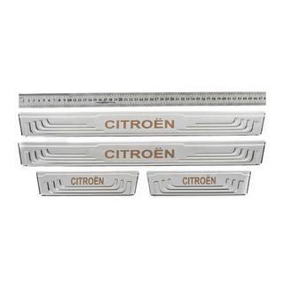 Universālas sliekšņu uzlikas Citroen V-2 (4 gab., nerūsējošais tērauds)