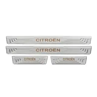 Universālas sliekšņu uzlikas Citroen V-2 (4 gab., nerūsējošais tērauds) foto 2