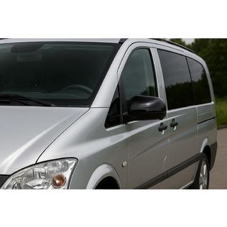 Spoguļu uzlikas Melnas (2010-2014, nerūsējošais tērauds) Mercedes Vito W639 2004–2014 foto 1