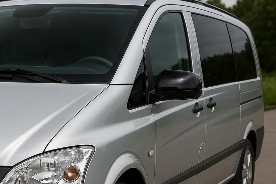 Mercedes Vito W639 2004–2014 Spoguļu uzlikas Melnas (2010-2014, nerūsējošais tērauds) Image