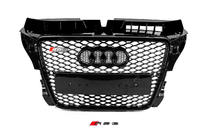 Audi A3 2003–2012 RS-style priekšējais režģis (2008-2012, melns ar hromu) foto 1
