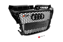 Audi A3 2003–2012 RS-style priekšējais režģis (2008-2012, melns ar hromu) foto 3