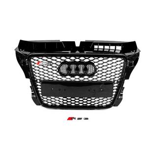 RS-style priekšējais režģis (2008-2012, melns ar hromu) Audi A3 2003–2012 foto 1