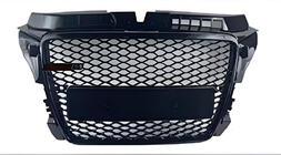 Audi A3 2003–2012 RS-style V-1 priekšējā radiatora reste (2008-2012, melna) foto 1
