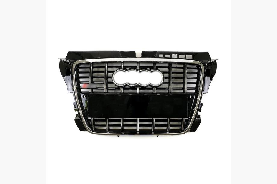 Audi A3 2003–2012 Priekšējā reste S-style (2008-2012, melna ar hromu) Image