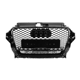 Priekšējais radiatora režģis RS stila ar Quattro uzrakstu (2012-2016, melns) Audi A3 2012–2020 foto 1
