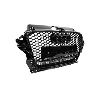 Priekšējais radiatora režģis RS stila ar Quattro uzrakstu (2012-2016, melns) Audi A3 2012–2020 foto 3