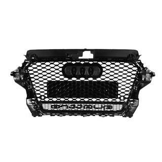 Priekšējais radiatora režģis RS stila ar Quattro uzrakstu (2012-2016, melns) Audi A3 2012–2020 foto 4