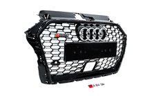 Audi A3 2012–2020 RS stila priekšējais radiatora režģis (2016-2020, melns/pelēks) foto 3