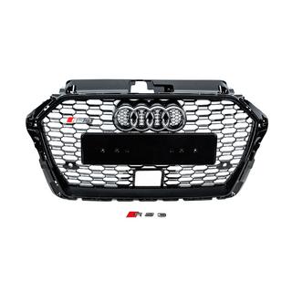 RS stila priekšējais radiatora režģis (2016-2020, melns/pelēks) Audi A3 2012–2020 foto 1
