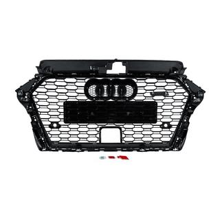 RS stila priekšējais radiatora režģis (2016-2020, melns/pelēks) Audi A3 2012–2020 foto 4