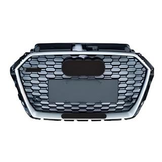 RS stila priekšējais radiatora režģis (2016-2020, melni pelēks ar hromu) Audi A3 2012–2020