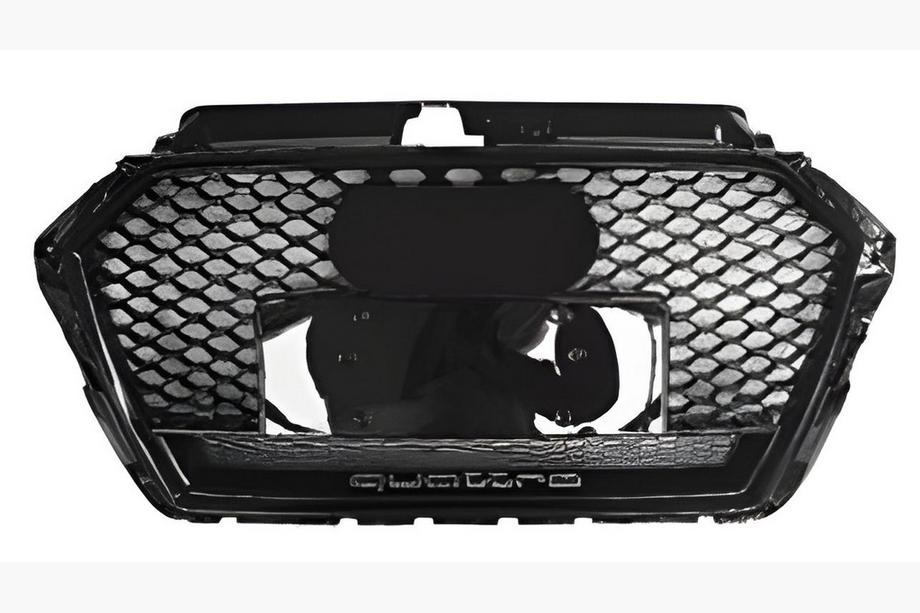 Audi A3 2012–2020 Priekšējais RS-style radiatora režģis ar Quarrto uzrakstu (2016-2020, melns) Image