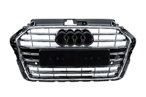 Audi A3 2012–2020 Priekšējais režģis S-style (2016-2020, melns ar hromu) foto 1