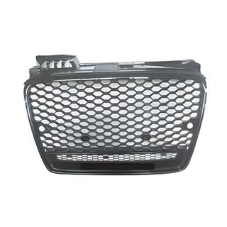 Priekšējā reste RS-style V-1 (bez logo, melna ar hromu) Audi A4 B7 2004–2008