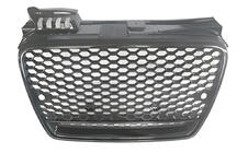 Audi A4 B7 2004–2008 Priekšējais režģis RS-style V-2 (bez logo, melns ar hromu) foto 1