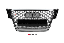 Audi A4 B8 2007–2015 Priekšējā radiatora reste ar Quattro uzrakstu, RS-style (2007-2011, melna) foto 1