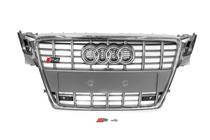 Audi A4 B8 2007–2015 RS stila priekšējais radiatora režģis (2007-2011, pelēks ar hromu) foto 1