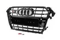 Audi A4 B8 2007–2015 Priekšējais melns radiatora režģis S-style (2012-2015) foto 3