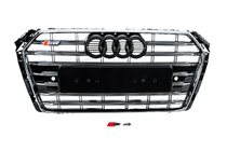 Audi A4 B9 2015–2024 Priekšējais režģis S-style (2015-2019, hroms+melns) foto 1