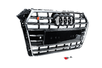 Audi A4 B9 2015–2024 Priekšējais režģis S-style (2015-2019, hroms+melns) foto 3