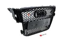 Audi A5 2007–2015 RS stila priekšējā radiatora reste (2007-2011, melna) foto 3