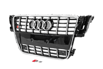 Audi A5 2007–2015 Priekšējā radiatora reste S-style (2007-2011, melna ar hromu) foto 2