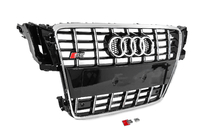 Audi A5 2007–2015 Priekšējā radiatora reste S-style (2007-2011, melna ar hromu) foto 3