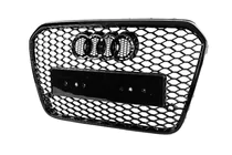 Audi A6 C7 2011–2017 Melns RS-style priekšējais radiatora režģis (2011-2014) foto 6