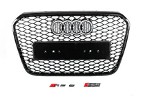 Audi A6 C7 2011–2017 Melns RS-style priekšējais radiatora režģis (2011-2014) foto 1
