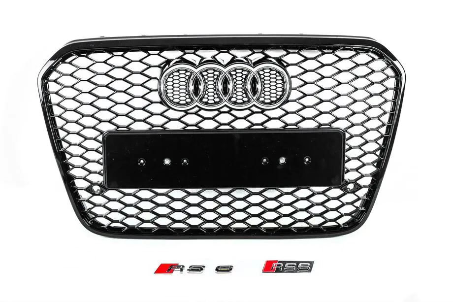 Audi A6 C7 2011–2017 Melns RS-style priekšējais radiatora režģis (2011-2014) Image