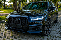 Audi Q7 2015–2026 RS stila priekšējais režģis (2015-2019, melns) foto 4
