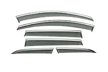 Volvo XC60 2009–2017 Logu vēja deflektori ar hromētu moldingu Niken Luxury (6 gab.) foto 3