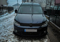 Volkswagen Caddy 2010–2015 Priekšējā bampera lūpas uzlika Niken Black (ABS) foto 2