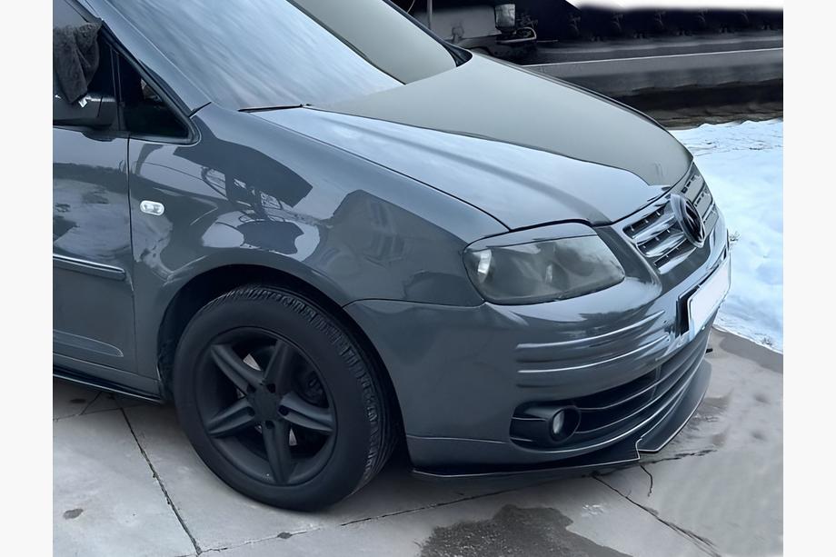 Volkswagen Caddy 2010–2015 Priekšējā bampera lūpas uzlika Niken Black (ABS) Image