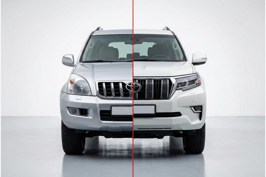 Toyota Land Cruiser Prado 120 2002–2009 Facelift komplekts Toyota Land Cruiser Prado 150 2017+ Foto 1