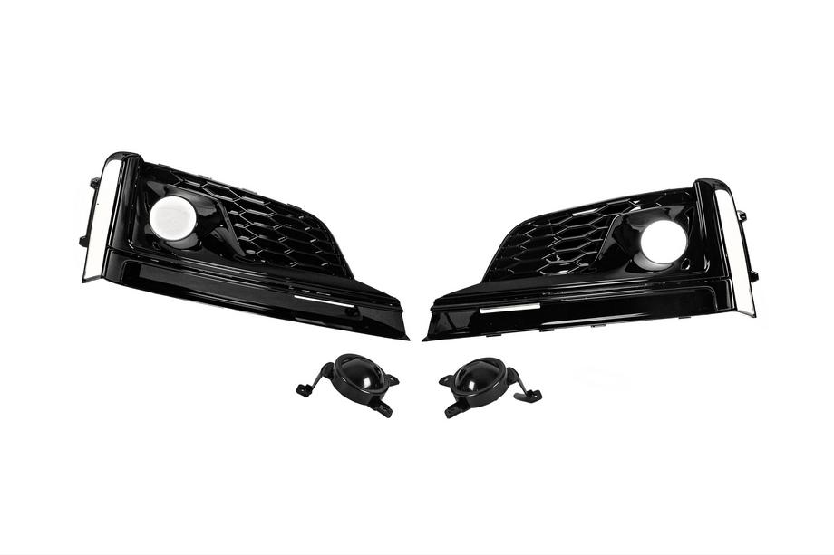 Audi A5 2016–2025 Miglas lukturu restes ar miglas lukturiem (2016-2019, 2 gab., melnas) Image