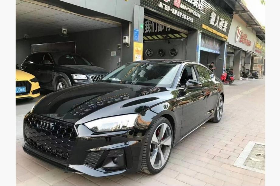 Audi A5 2016–2025 Miglas lukturu režģi ar miglas lukturiem RS-Style (S-Line, 2020-2025, 2 gab., Melns) Image