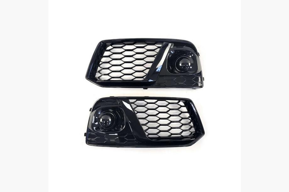 Audi Q5 2017–2025 Miglas lukturu restes ar miglas lukturiem RS-Style (2017-2020, 2 gab., melnas) Image