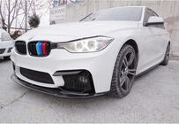 BMW 4 sērija F32/F33/F36 2012–2020 Priekšējā bampera lūpa DPT Lip V-1 (M4, melns spīdīgs) foto 6