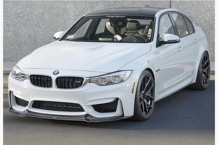 BMW 4 sērija F32/F33/F36 2012–2020 Priekšējā bufera lūpa DPT Lip V-2 (M4, spīdīgi melna) Foto 5
