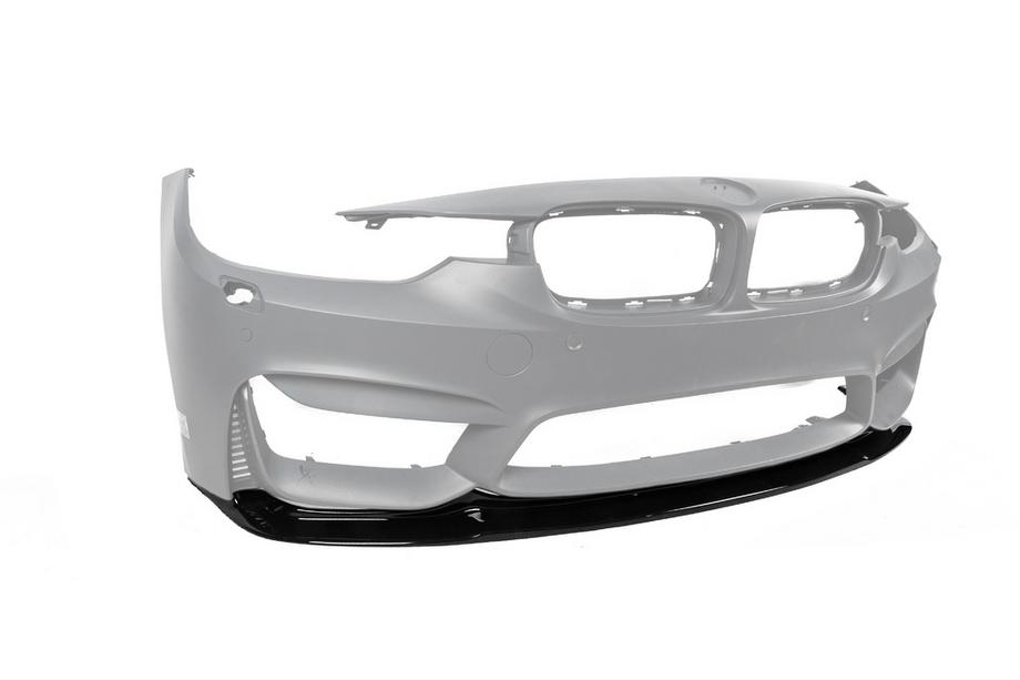 BMW 4 sērija F32/F33/F36 2012–2020 Priekšējā bufera lūpa DPT Lip V-2 (M4, spīdīgi melna) Foto 9