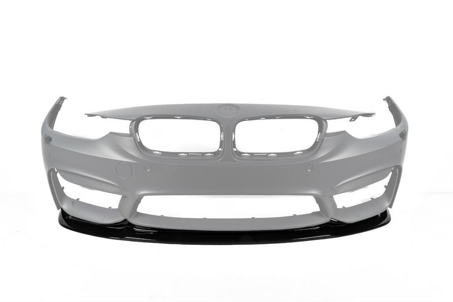 BMW 4 sērija F32/F33/F36 2012–2020 Priekšējā bufera lūpa DPT Lip V-2 (M4, spīdīgi melna) Foto 2